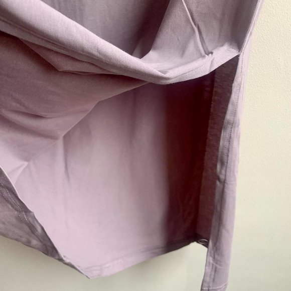 Maxi T Shirt jersey Dress with side split slit by Germinate dusky lilac - Picture 3 of 4